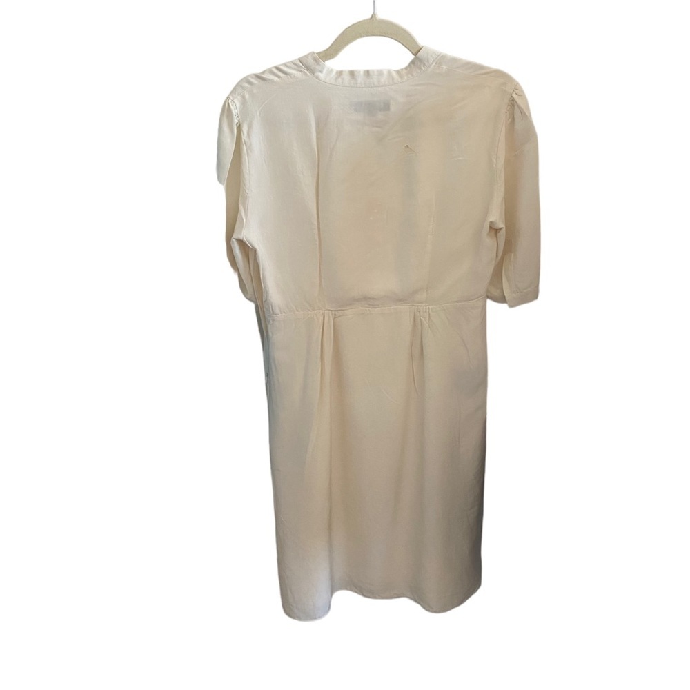 Burberry white ivory silk ruffles dress FLAW 44 large - Picture 3 of 14